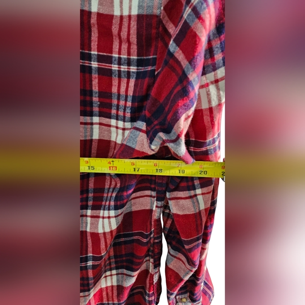 Jach's Girlfriend - Long Sleeve Plaid Snap Button Down Collared Cowgirl Vibe - Picture 7 of 8